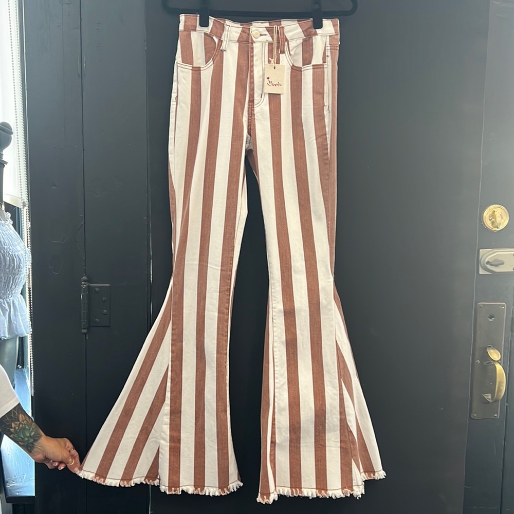 Saints & Heart stripped boot cut jeans